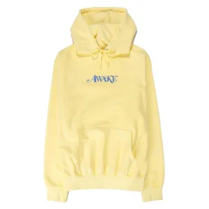 Awake NY Embroidered Logo Pullover Hoodie / Light Yellow