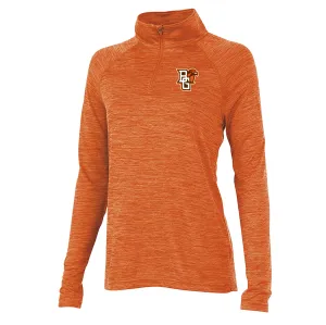 BGSU Primary Logo Women's Space Dye Performance Pullover - Orange