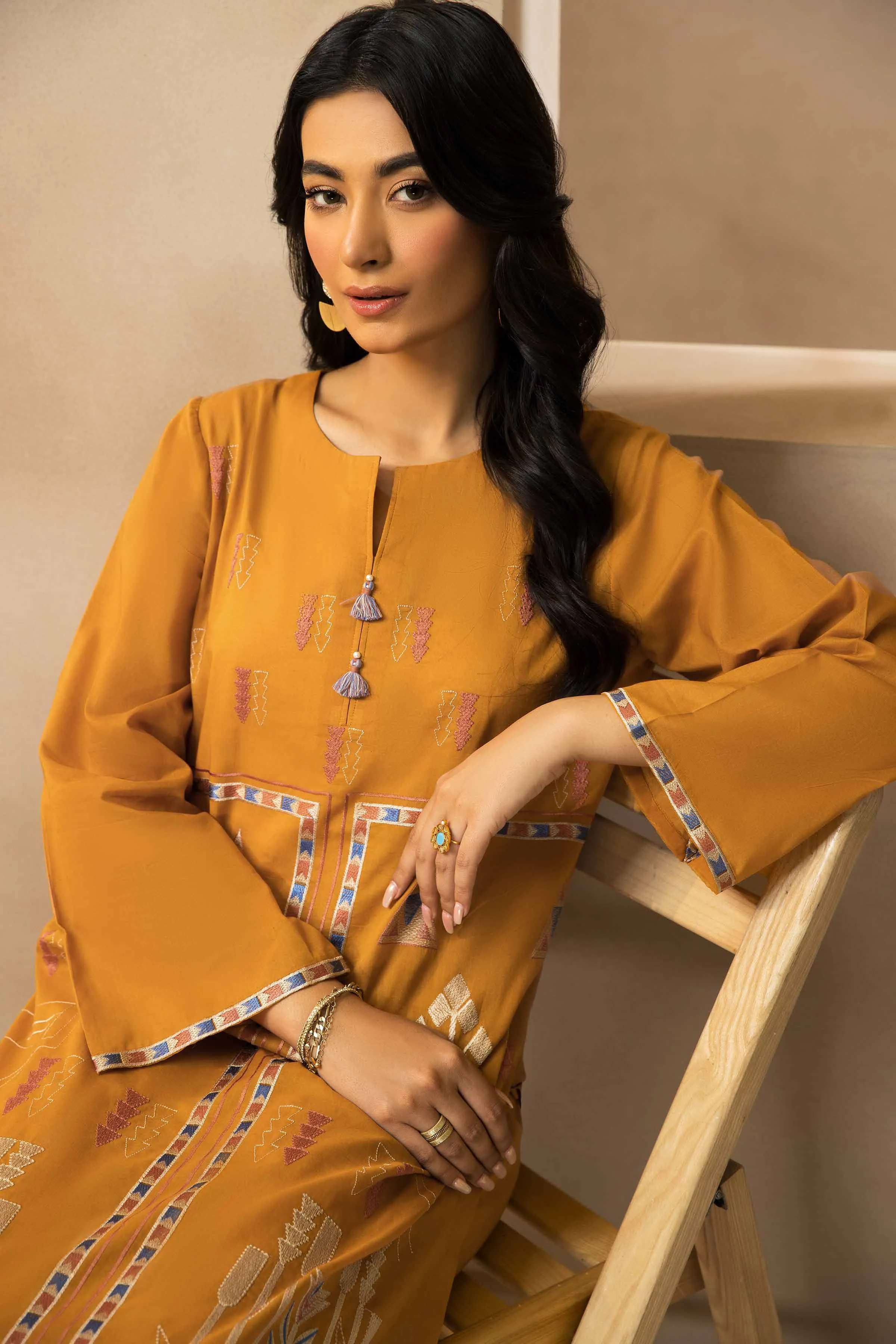 2 Piece - Dyed Embroidered Suit - 42301029