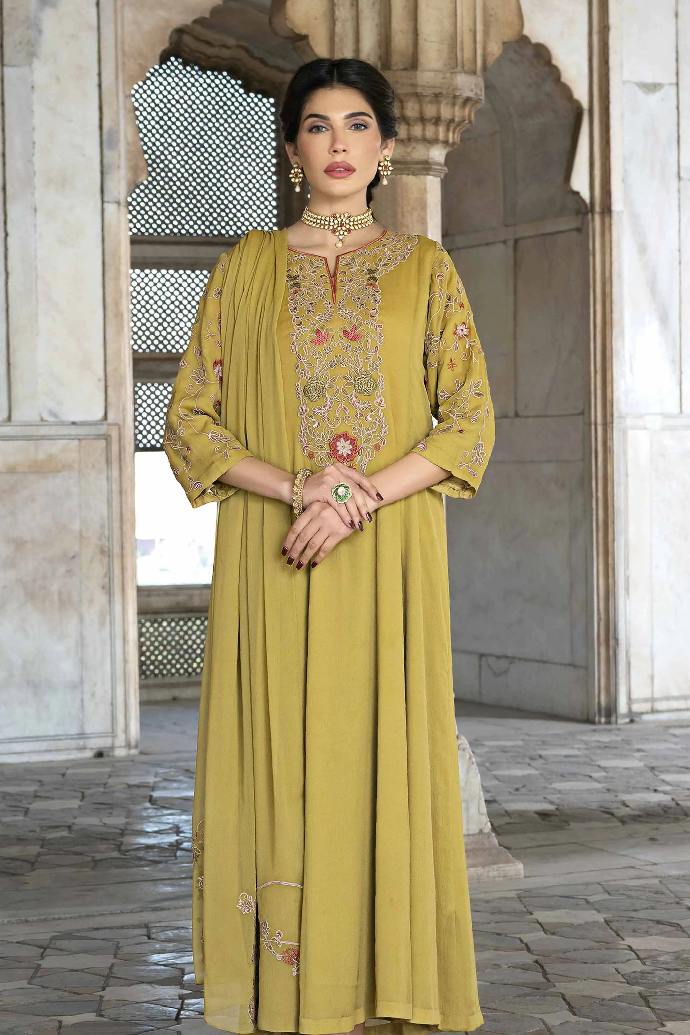 2 Piece - Embroidered Suit - KFS24-24