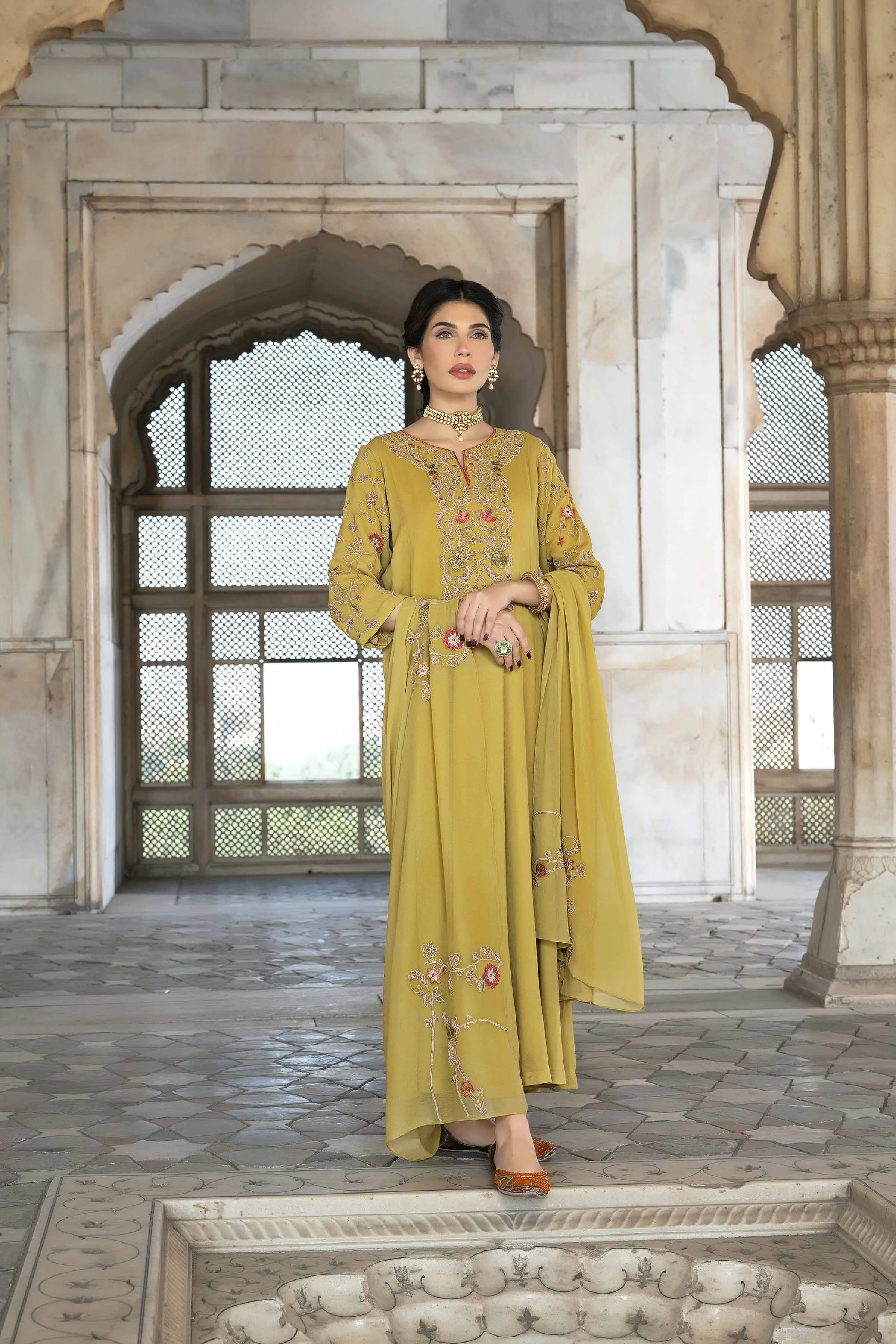 2 Piece - Embroidered Suit - KFS24-24