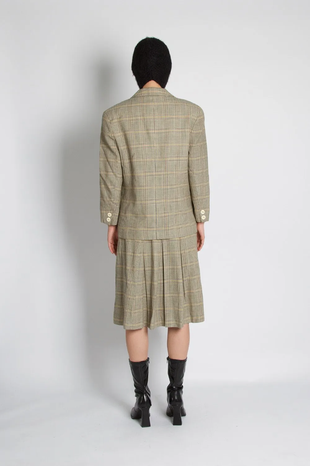 Aquascutum Vintage Wool Tweed Check Suit