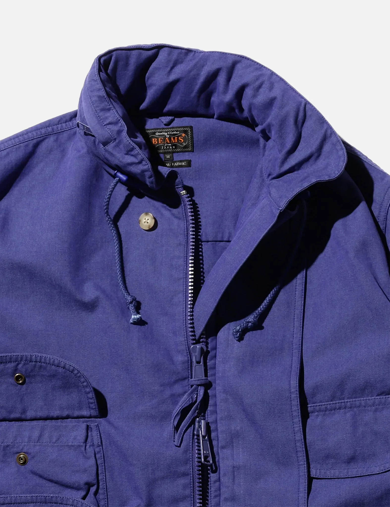 Beams Plus Field Coat Chambray Canvas - Blue