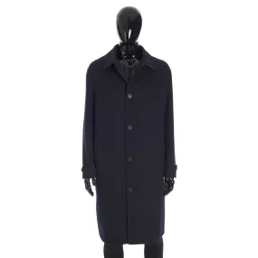 Bigli Coat In Navy Blue Double Faced Cashmere