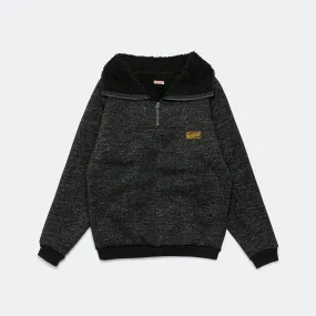 BOA Fleece ZIP Alpine Pullover - Black