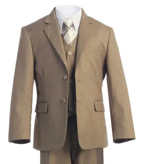 Boys Executive Khaki/Beige Suit