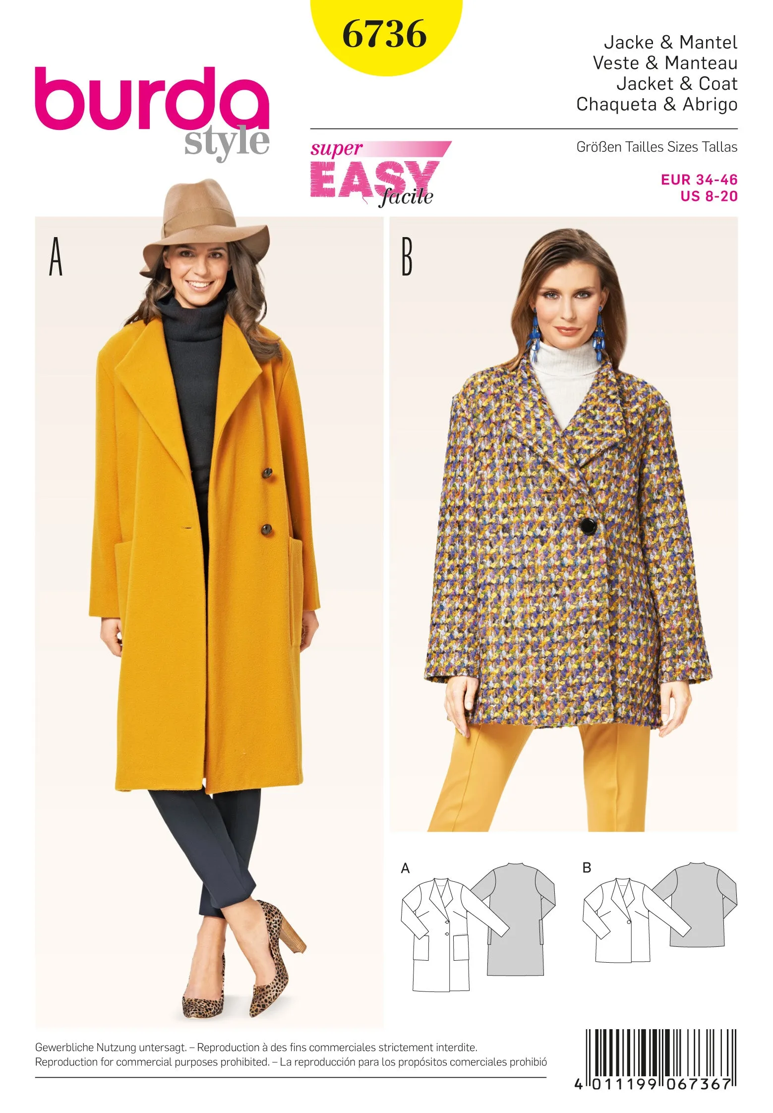 Burda Jacket and Coat 6736