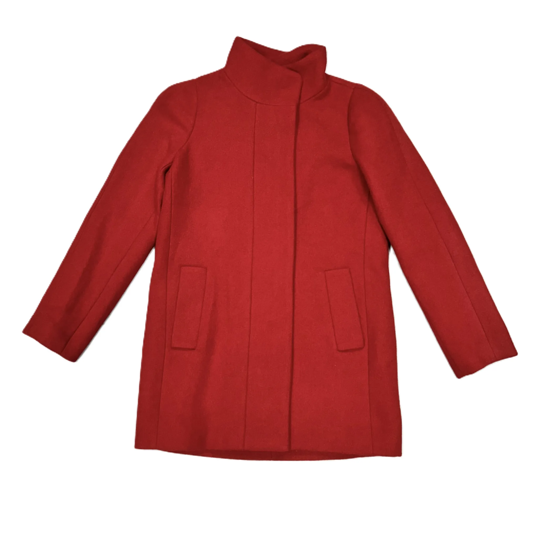 Coat Peacoat By J. Crew In Red, Size: Xs