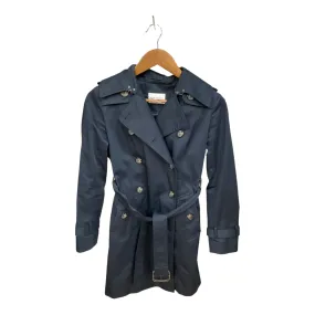 Coat Trench Coat By Club Monaco In Blue, Size: Xs