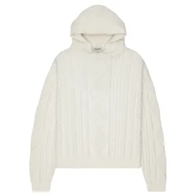 Cream Cable Hoodie