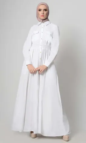 Easy Fit Everday Button Down Abaya