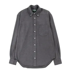 GITMAN VINTAGE BUTTON DOWN GREY SHETLAND FLANNEL