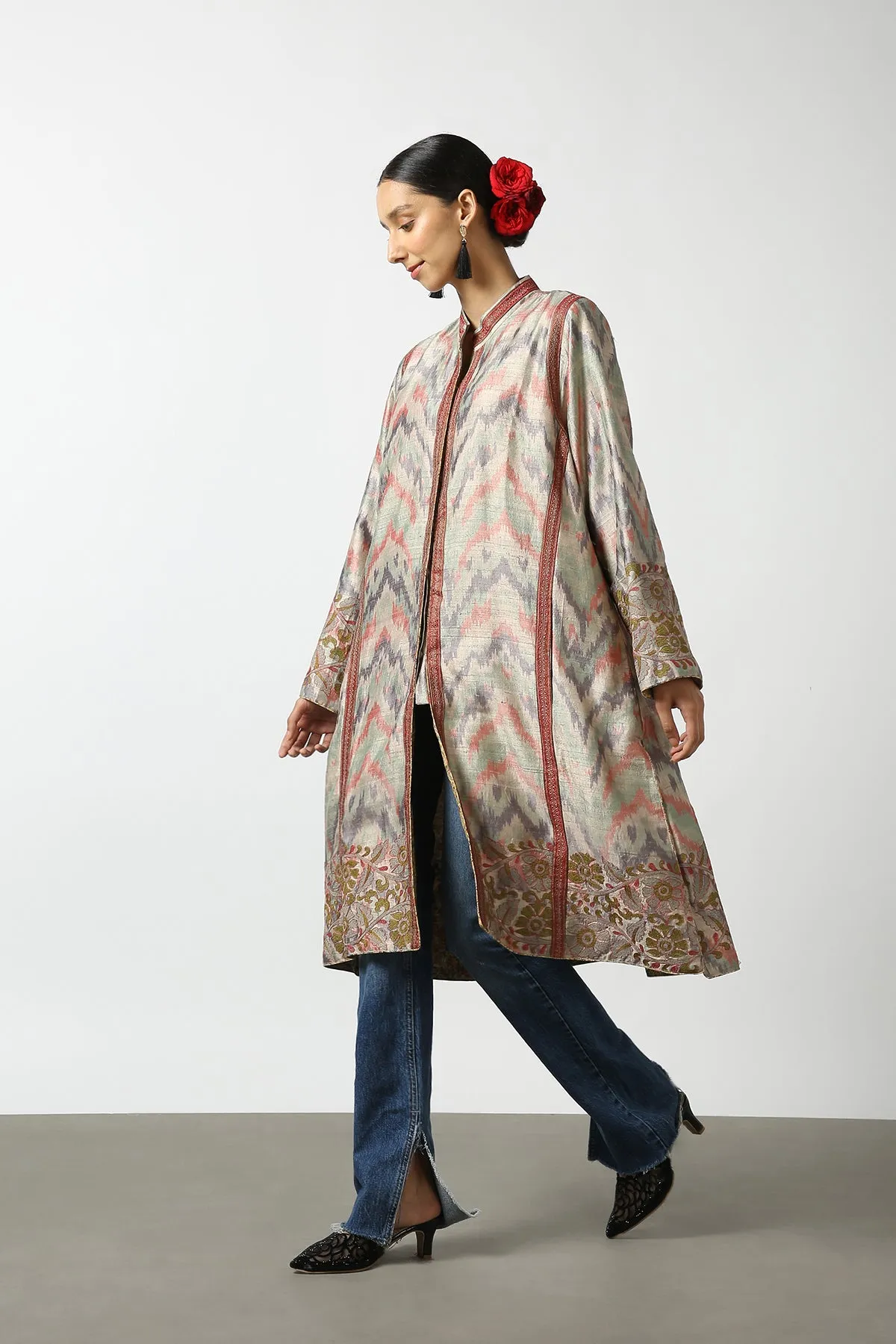 Ikat Long Coat