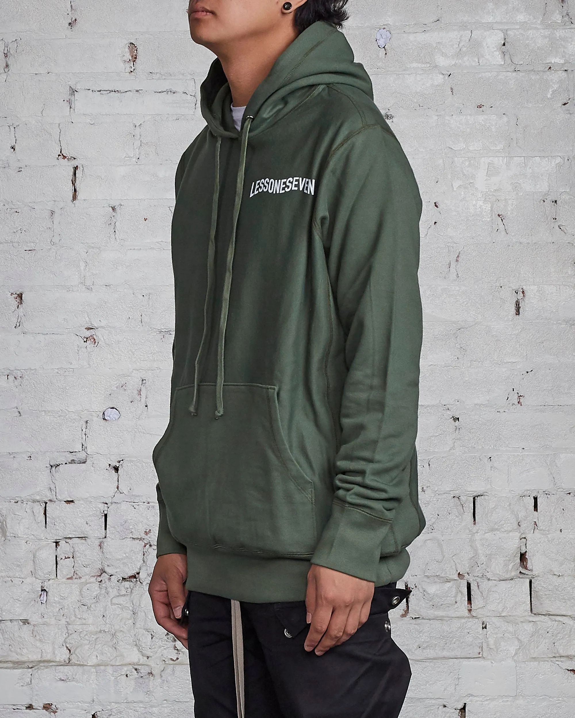 LESS17 Wavy Hoodie Olive