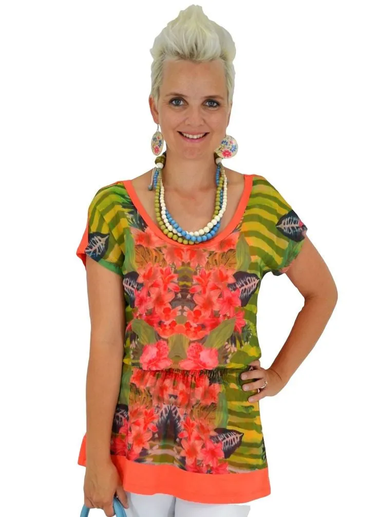 Orange Flower Tunic