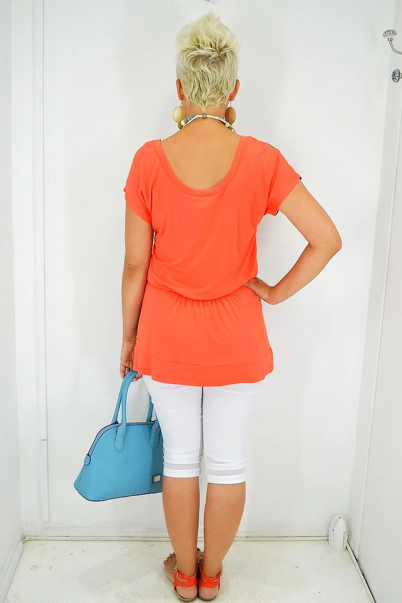 Orange Flower Tunic