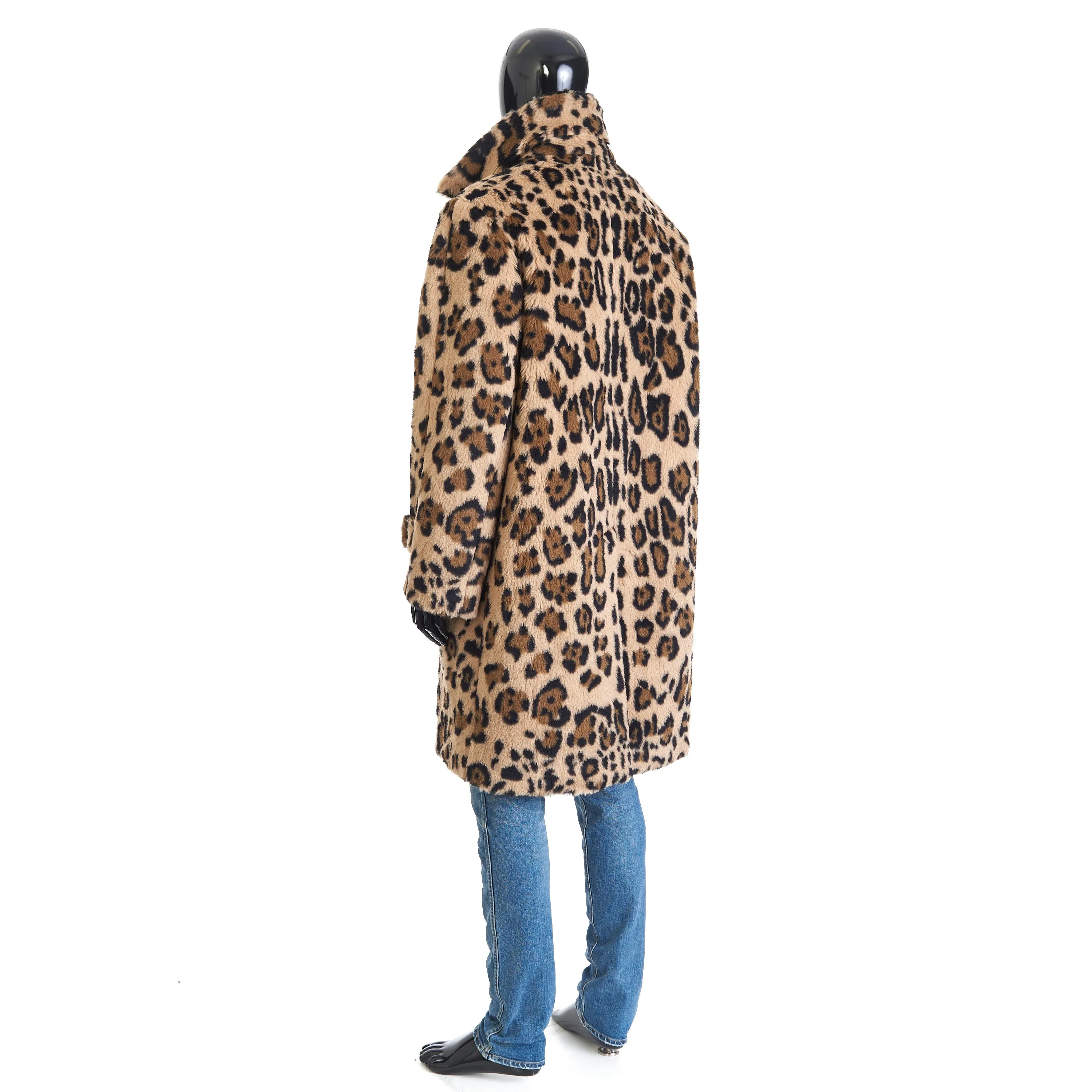 Oversized MAC Coat In Leopard Print Alpaca