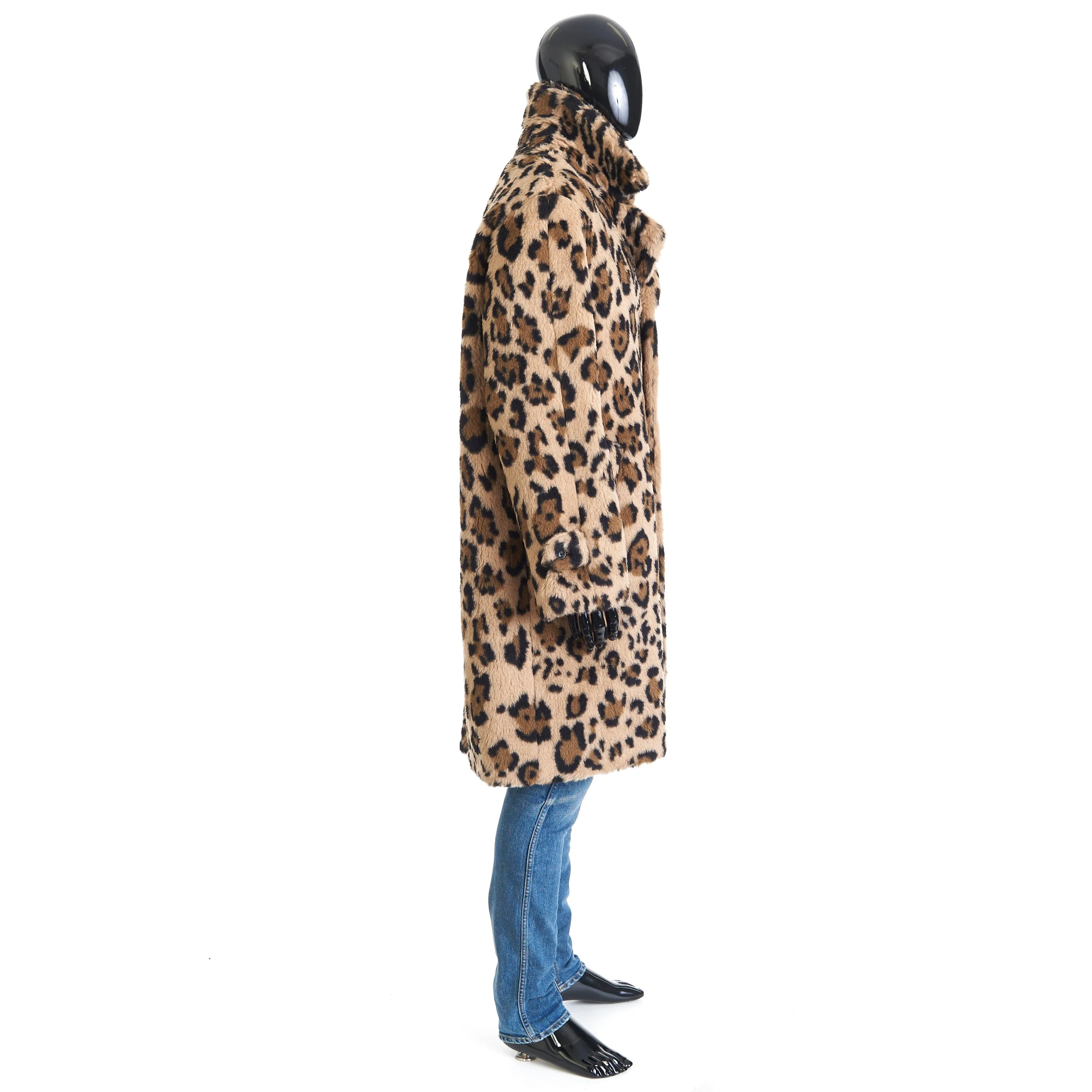 Oversized MAC Coat In Leopard Print Alpaca