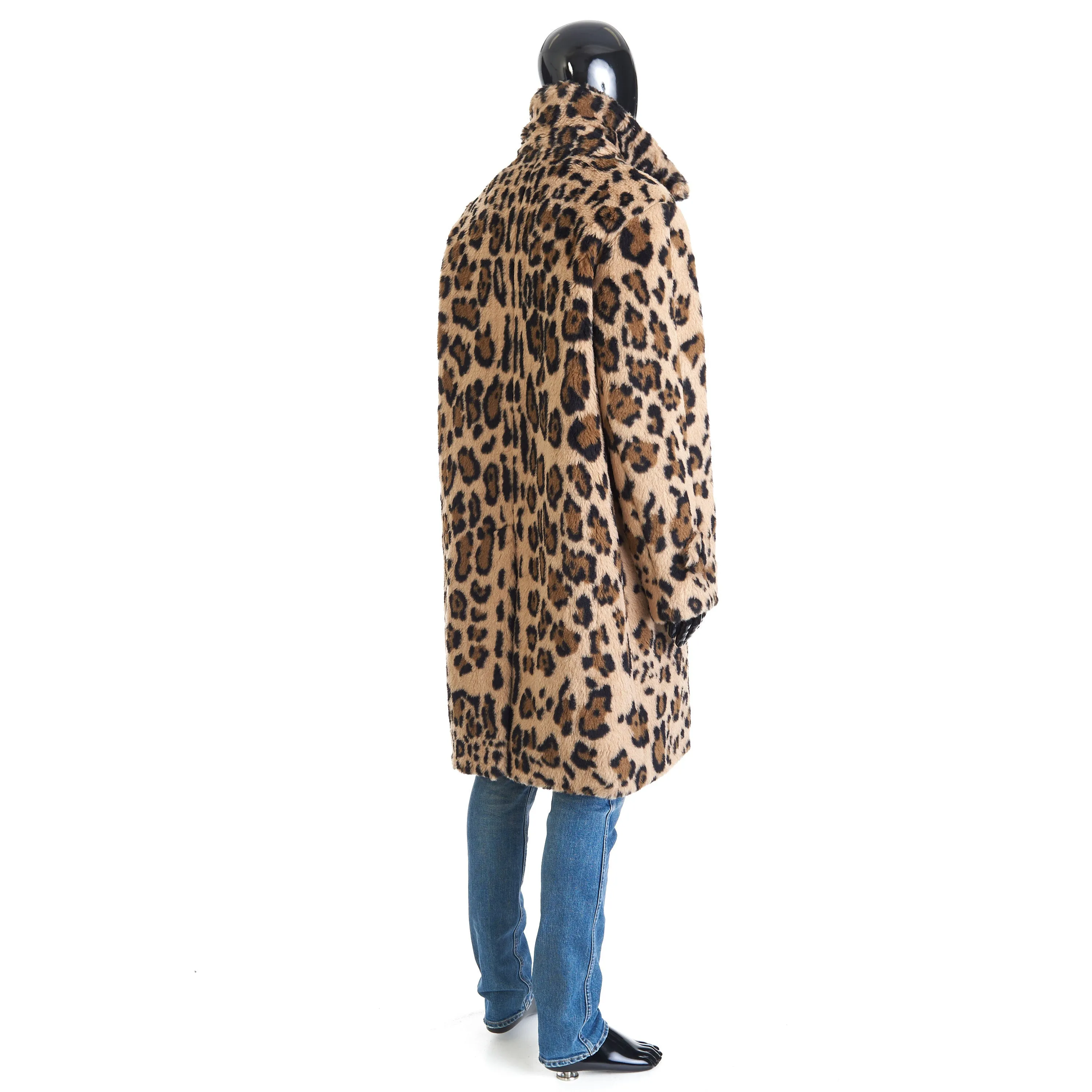 Oversized MAC Coat In Leopard Print Alpaca