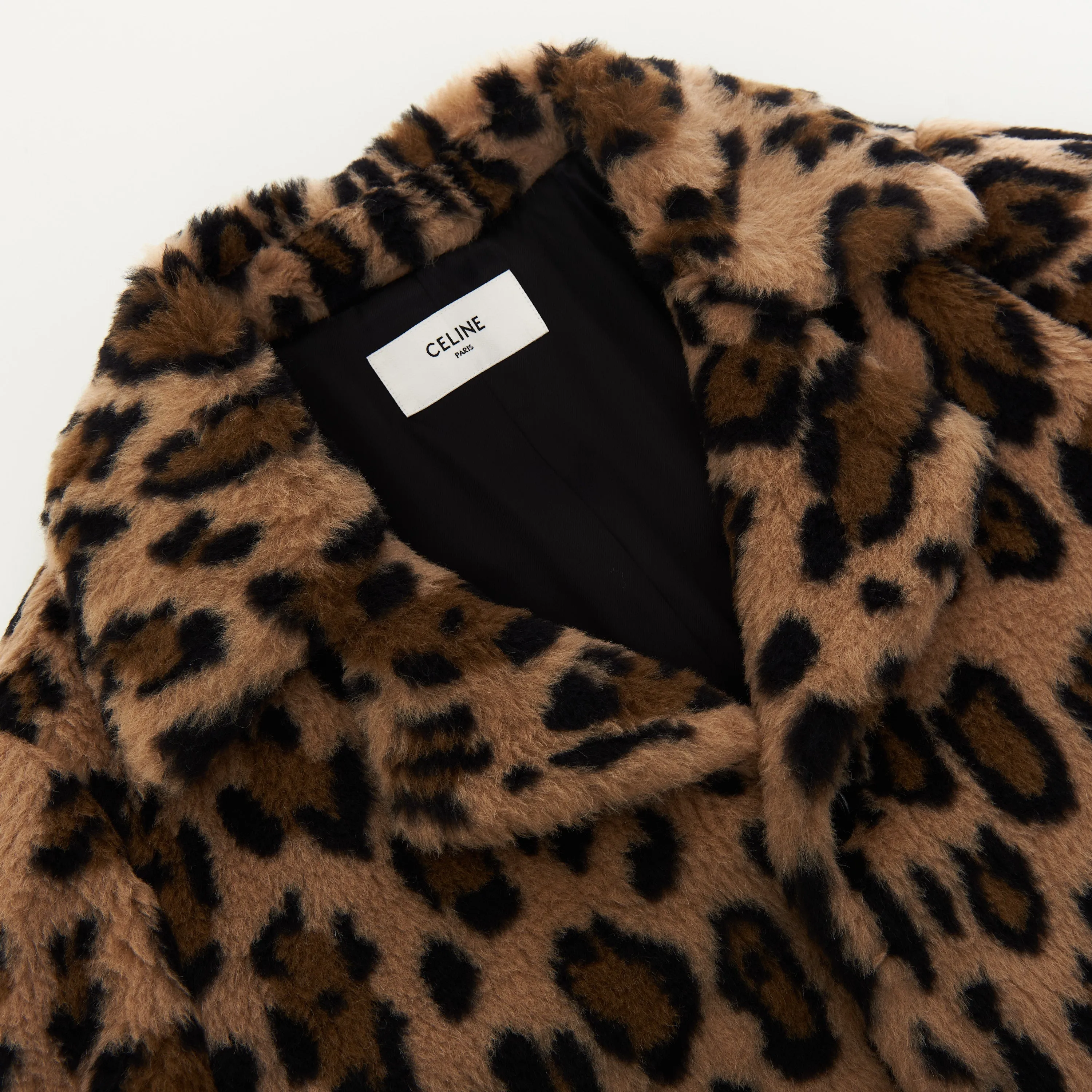 Oversized MAC Coat In Leopard Print Alpaca