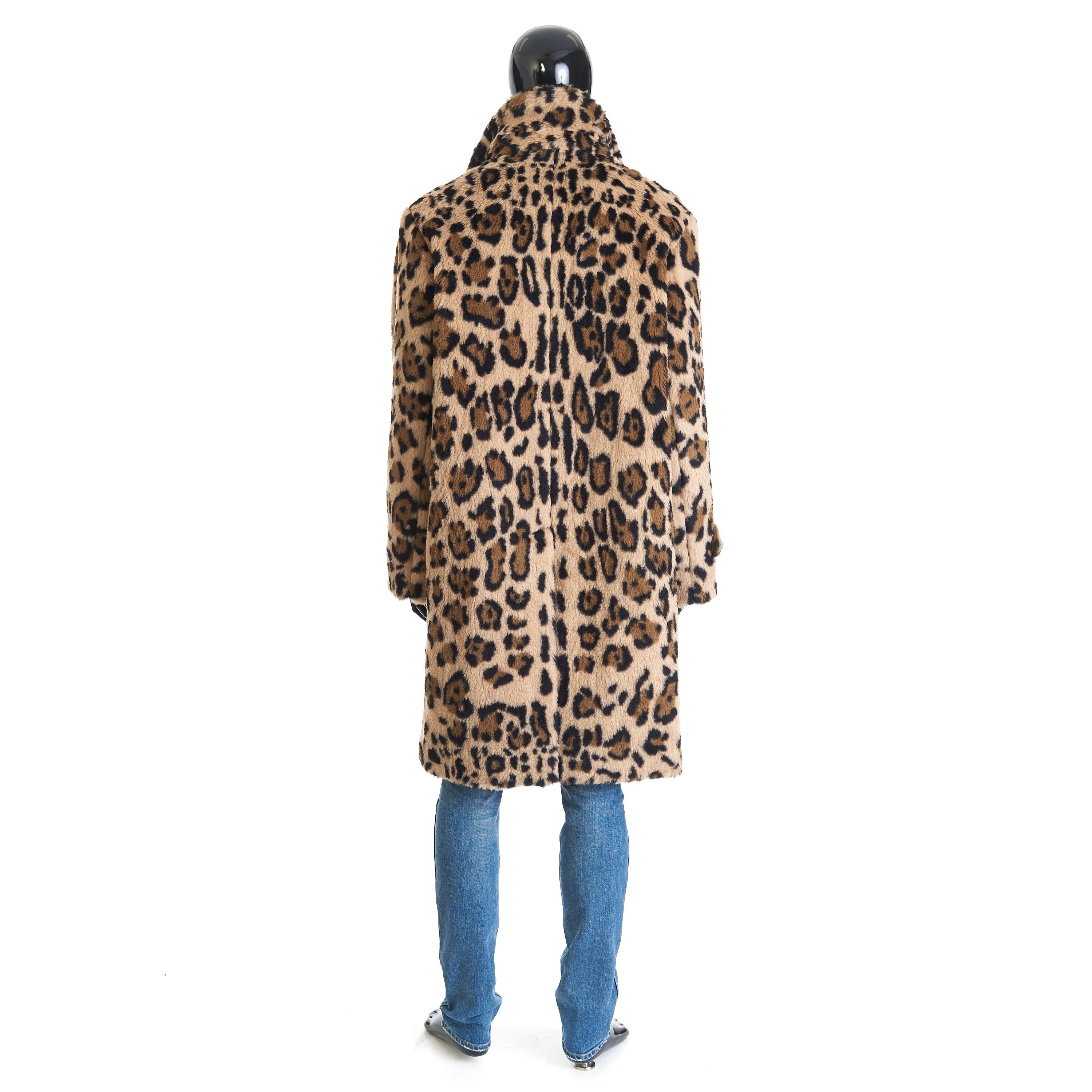 Oversized MAC Coat In Leopard Print Alpaca