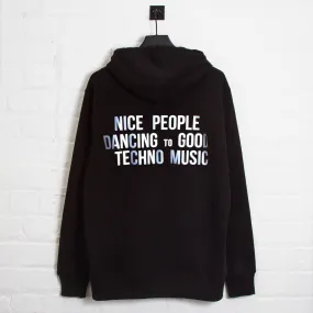 Reflective Peoples Techno - Pullover Hood - Black