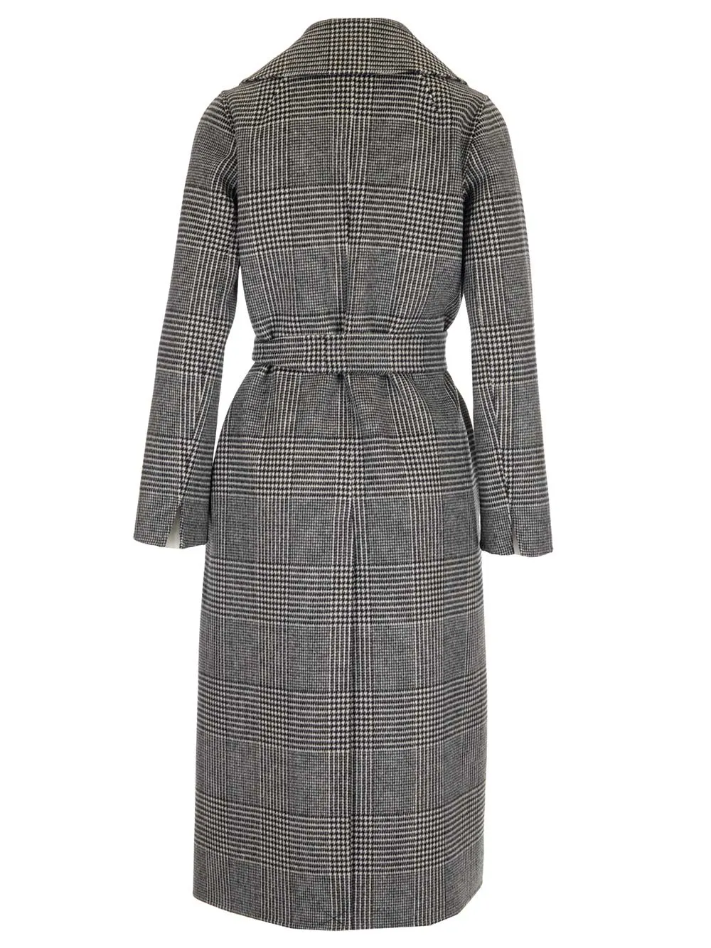 'S Max Mara Checked Belted Coat