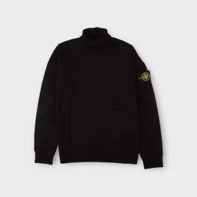 Black Stone Island 525C4 Knitted Turtleneck Sweater