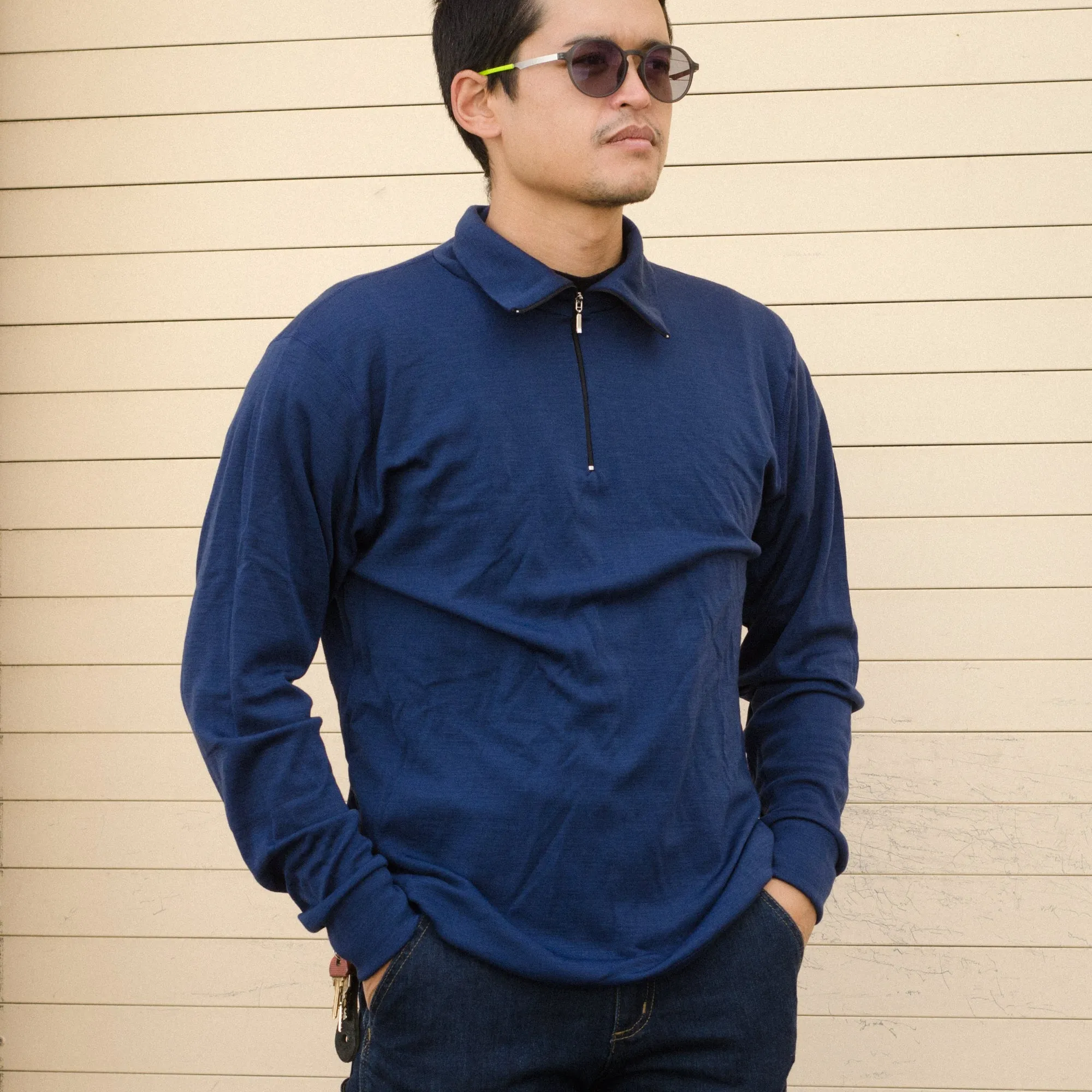 Woolywarm Aussie  Long Sleeve 1/4 zip turtleneck