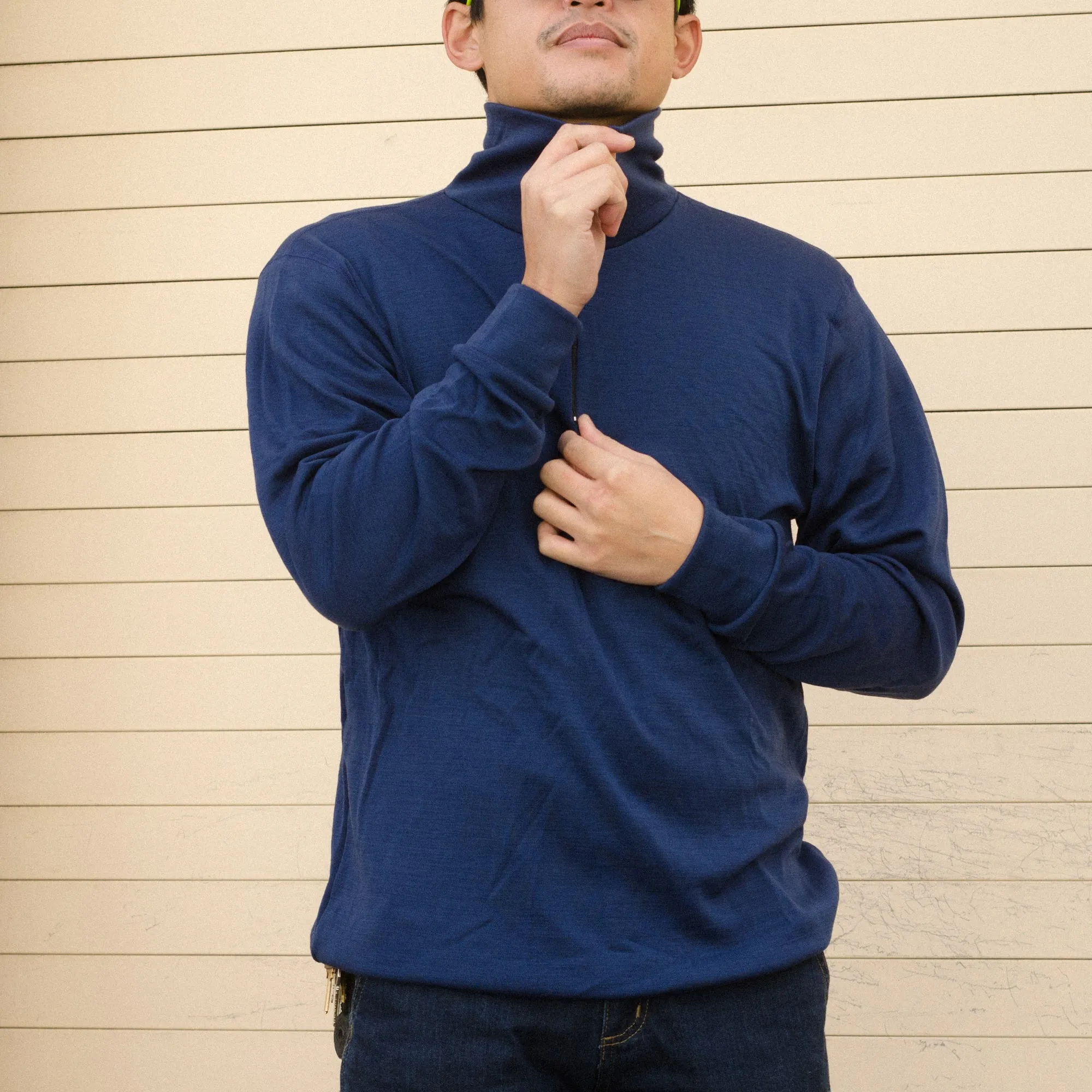 Woolywarm Aussie  Long Sleeve 1/4 zip turtleneck